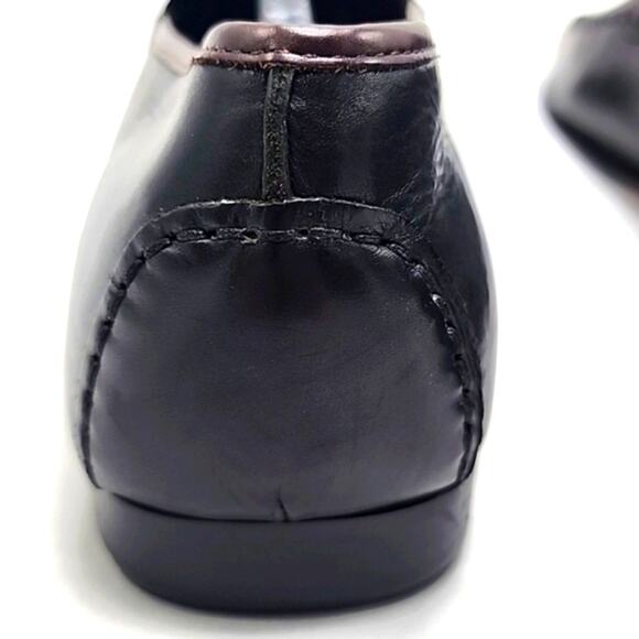 COLE HAAN JUSTINA BROWN LEATHER WOVEN MOC-TOE LOAFERS WOMEN'S SIZE 10 VGUC - Picture 9 of 16